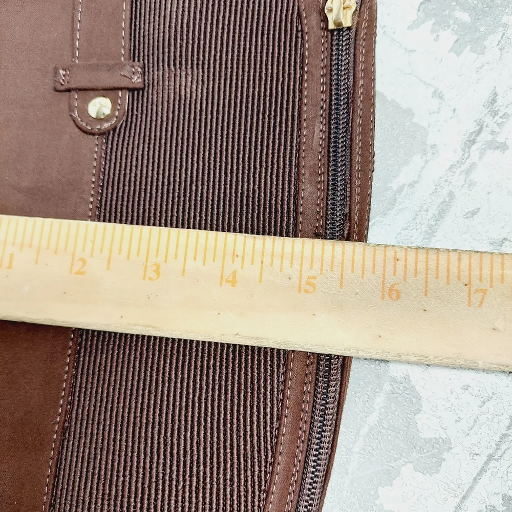 New Anne Klein Audrey Brown Zip Up Knee High Boots V413 - Picture 9 of 11